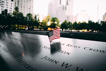 Us Flag on Gray Surface