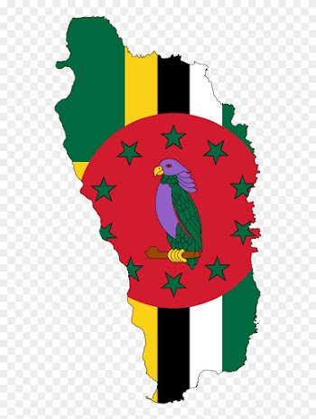 Us Map Clipart - Dominica Map With Flag
