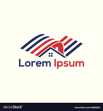 usa flag house or home logo design