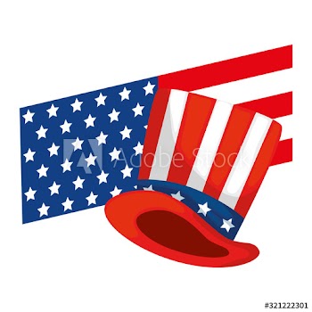 Usa hat and flag design