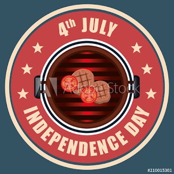 USA independence day barbeque party design