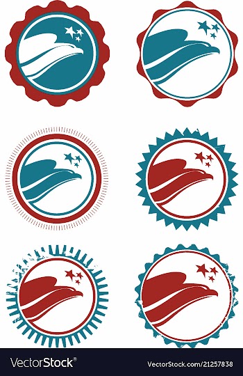 Usa stamp collection vector image