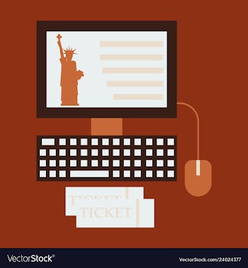 Usa statue of liberty new york silhouette on vector image