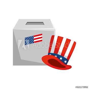 Usa vote box and hat design