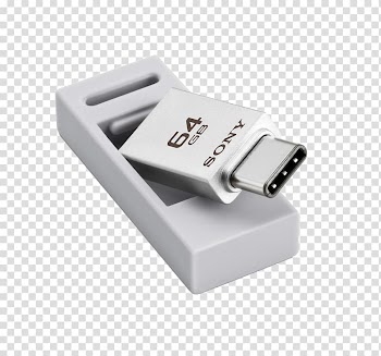 USB-C USB On-The-Go USB flash drive USB 3.0, U disk,White U disk transparent background PNG clipart
