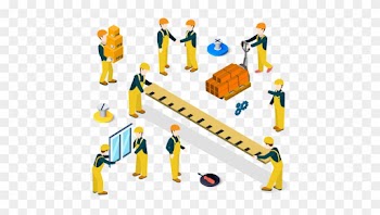 Use Aluminium Accessories To Ensure Extended Life Of - Isometric People Construction Workers