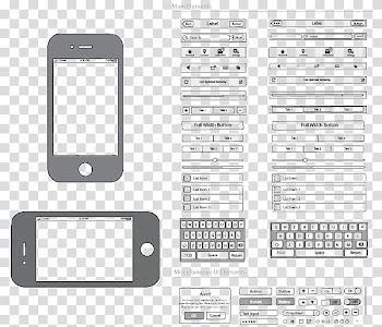 User interface design Computer Icons, Apple mobile phone interface black and white line draft transparent background PNG clipart