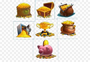 User interface design Game Button - Game UI gold coins 