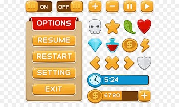 User interface design Game Button - Game UI interaction strategy game button 