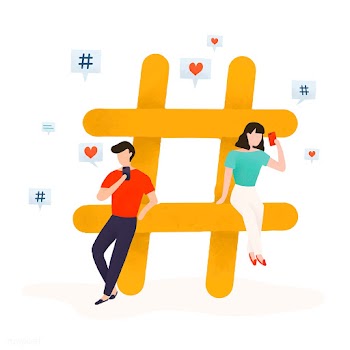 Users with a hashtag vector | Free stock vector - 533185