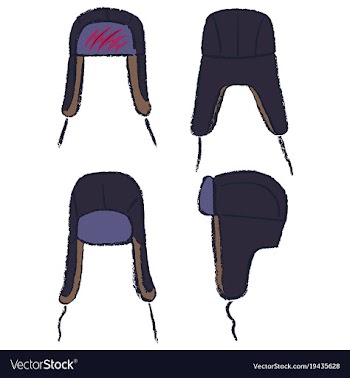 Ushanka russian winter hat and man head vector image