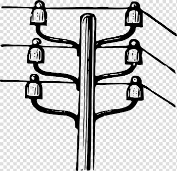 Utility pole Electricity Overhead power line Electric power , Lines transparent background PNG clipart