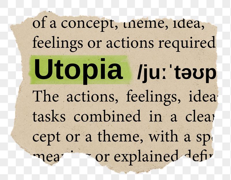 Utopia png word sticker, torn | Free PNG - rawpixel