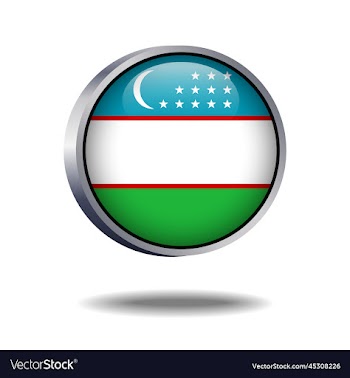 uzbekistan flag button