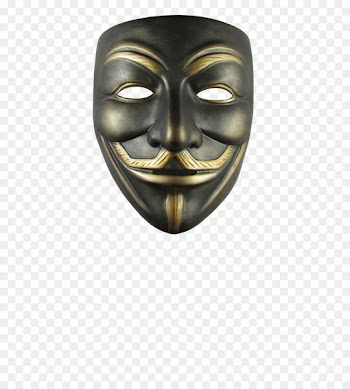 V Guy Fawkes mask Anonymous Costume - Anonymous mask PNG 