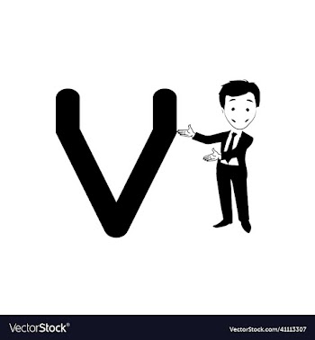 v letter logo template