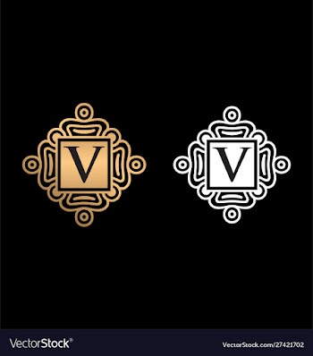 V letter logo v monogram logo v letter vector image