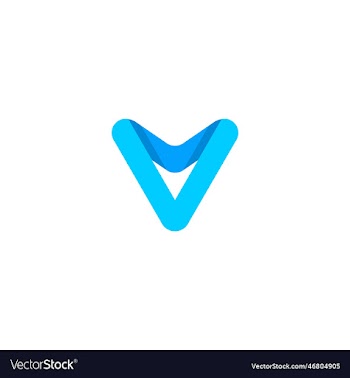 v logo design template graphic branding