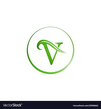 V logo vector image