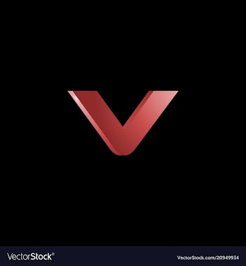 V logo vector image