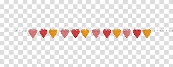 V, multicolored hearts illustration transparent background PNG clipart