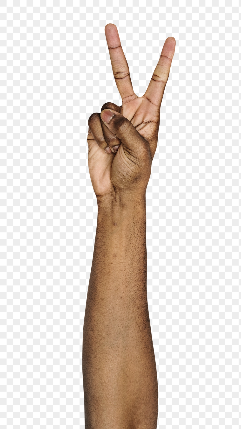 V sign png black hand | Free PNG - rawpixel