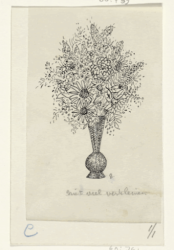 Vaas met bloemen (ca. 1891&ndash;1941) | Free Photo - rawpixel
