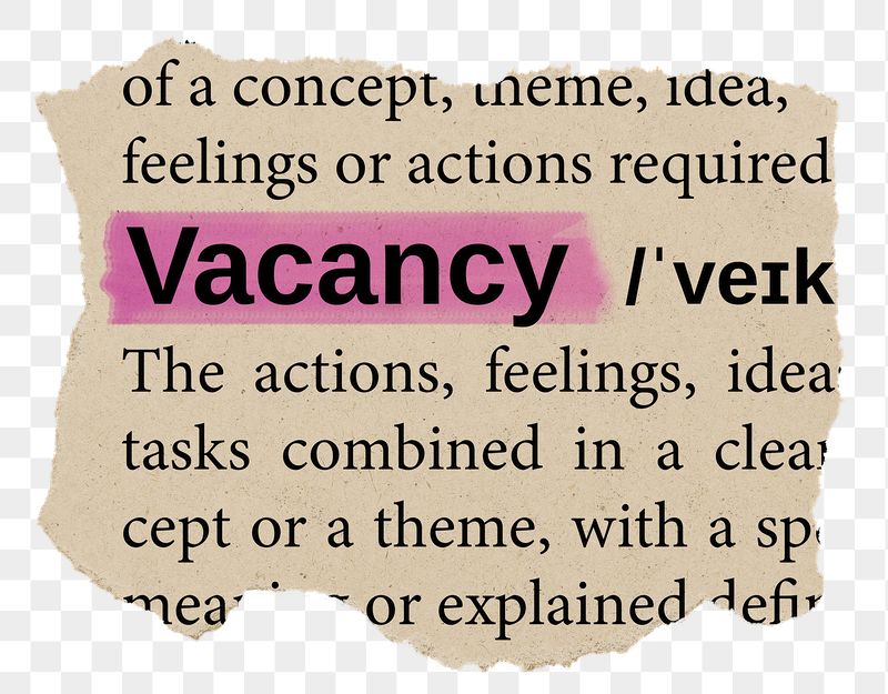Vacancy png word sticker, torn | Free PNG - rawpixel