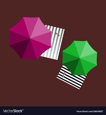 Vacation and travel concept beach umbrella beach vector image