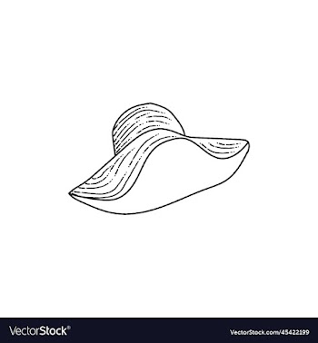 vacation hat lineart design