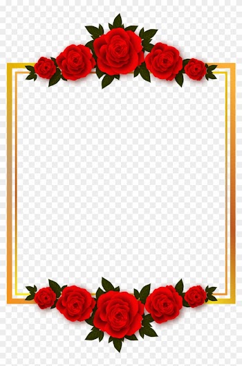 Vacation, Rose, Flowers, Plate, Frame, Photo Frame - Roses Illustration Png Transparent Background