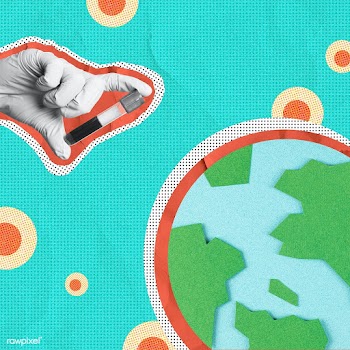 Vaccine against coronavirus paper craft background | Free  illustration - 2316771