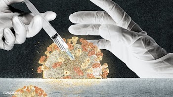 Vaccine and treatment for COVID-19 background | Free  illustration - 2318466