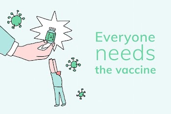 Vaccine development editable template vector for covid 19 social banner doodle illustration