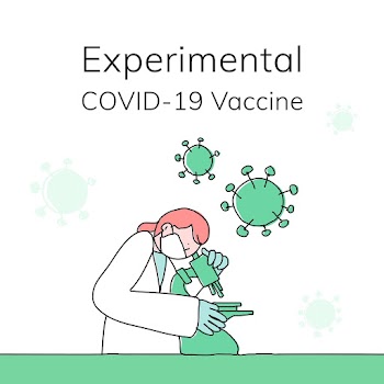 Vaccine development editable template vector for covid 19  social media post doodle illustration