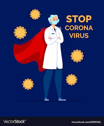 vaccine flat cartoon
