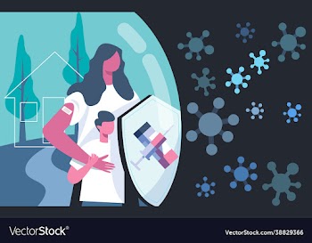 vaccine protection from virus concept