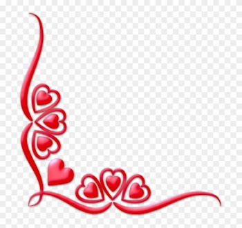 Valentine's Day Heart Free Content Clip Art - Heart Corner Border Png