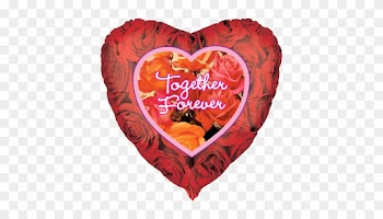 Valentine's Day Mylar Balloons Come In All Styles - Valentines Together Forever Red Roses Foil Helium Balloon