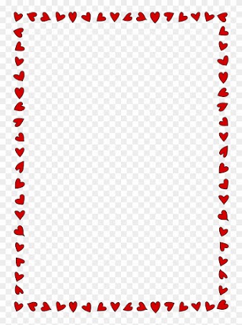Valentine's Day Page Borders Clip Art For Kids - Heart Border For Paper