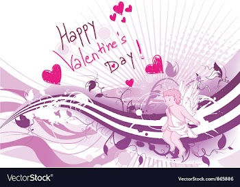 Valentine background vector image