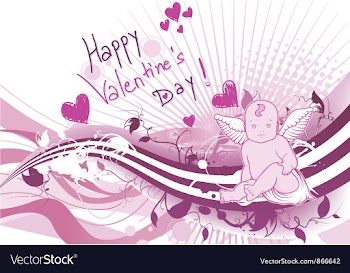 Valentine background vector image