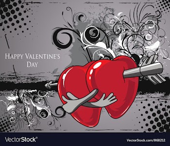 Valentine background vector image