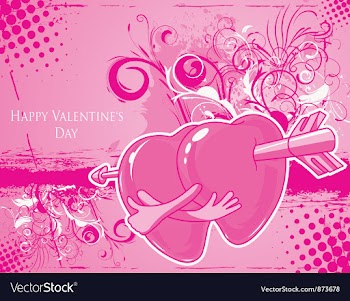Valentine background vector image