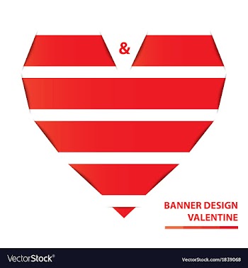  					Valentine banner design vector image														