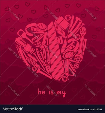 Valentine card for manly men vector image