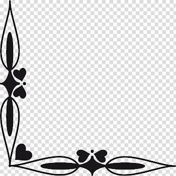 Valentine Day Corners, heart black transparent background PNG clipart