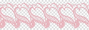 Valentine day lace, pink heart frame transparent background PNG clipart