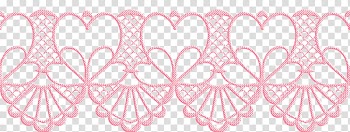 Valentine day lace, pink heart transparent background PNG clipart
