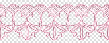Valentine day lace, pink heart transparent background PNG clipart